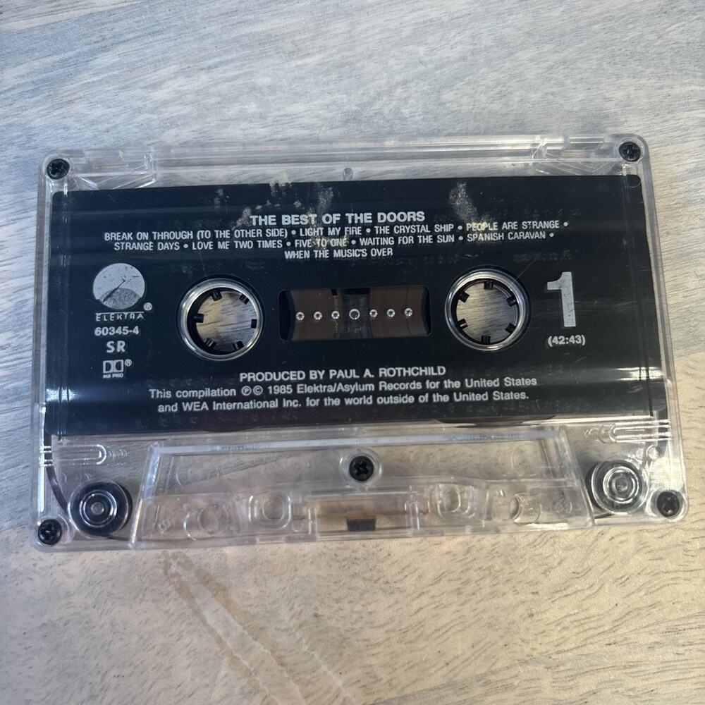The Doors Best Of The Doors Cassette Tape ONLY Elektra Classic Rock No Case